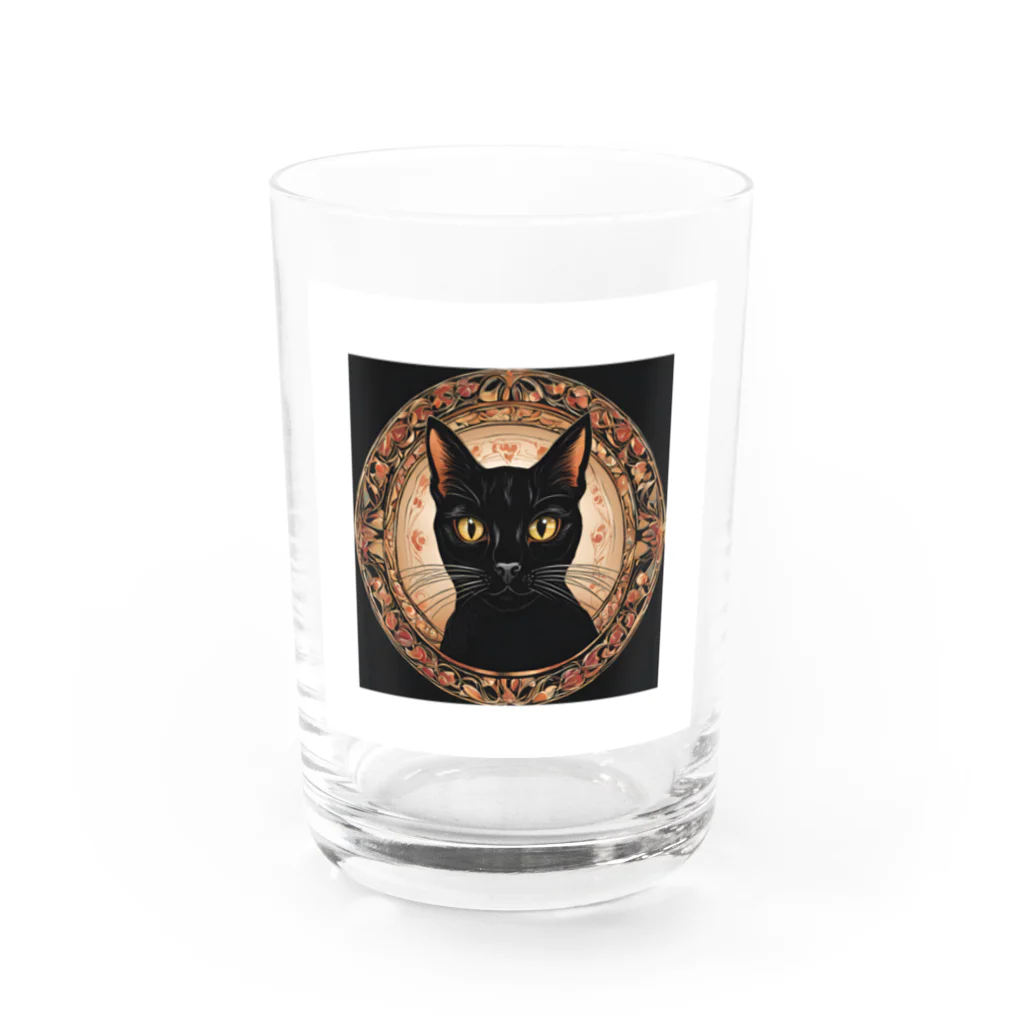 いっしーオリジナルの黒猫 グラス前面
