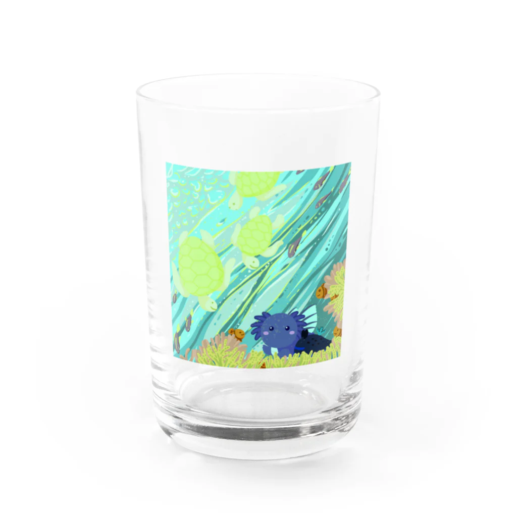 ariariartのBlue submarine【コラボ作品】 Water Glass :front