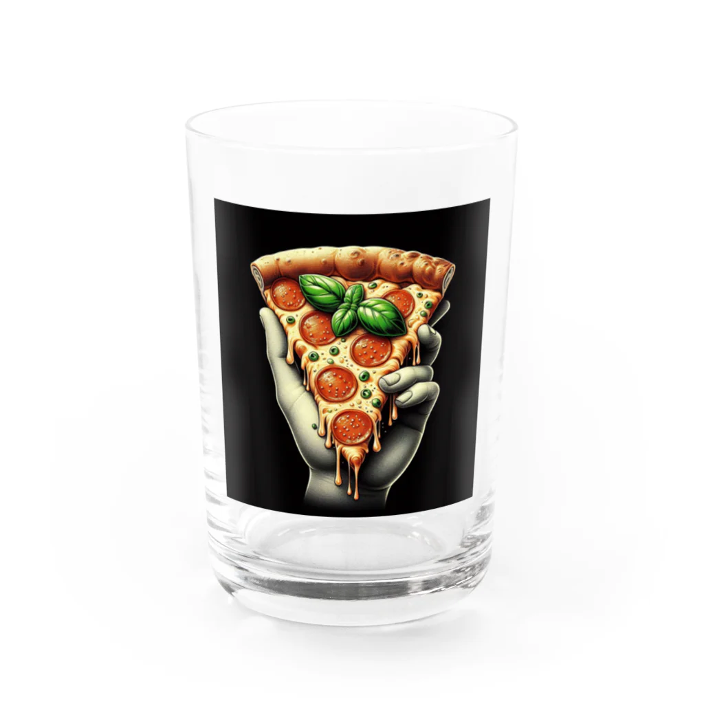 yuriseのおしゃれなpizzaのグッズ Water Glass :front