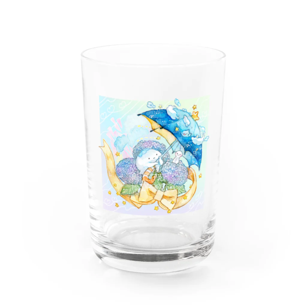 ナルセキョウのアジサイクラゲ Water Glass :front