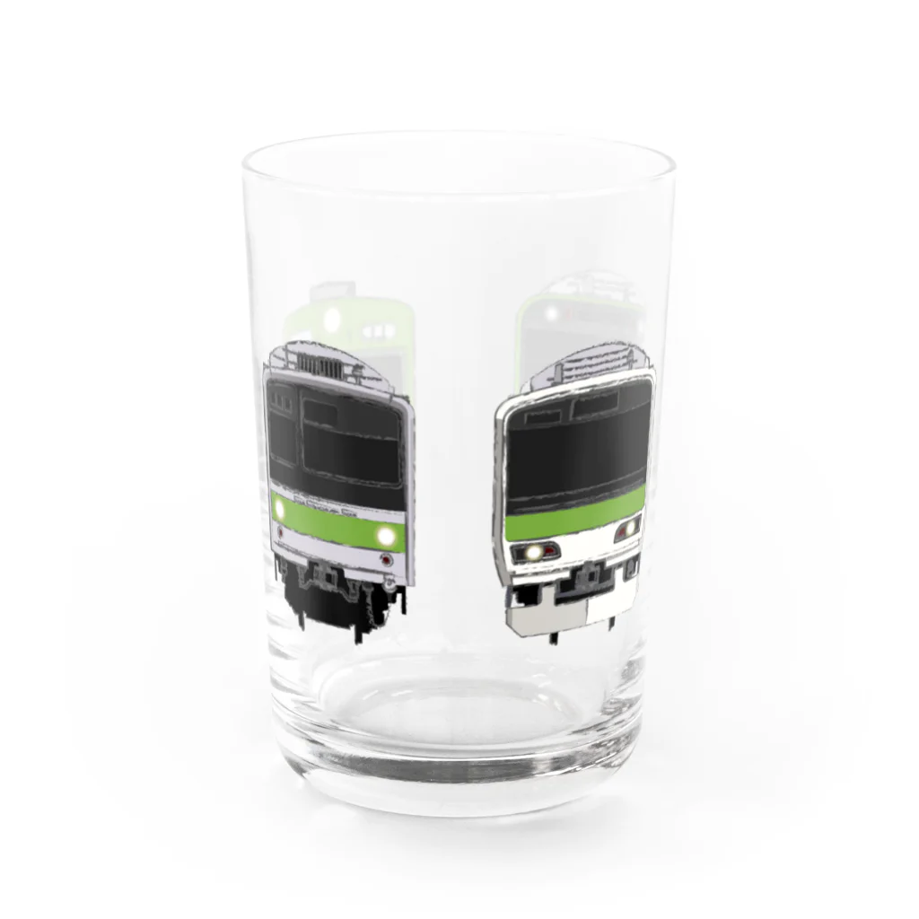 sushima_graphical_trains / SHI-DEの山手兄弟 Water Glass :front