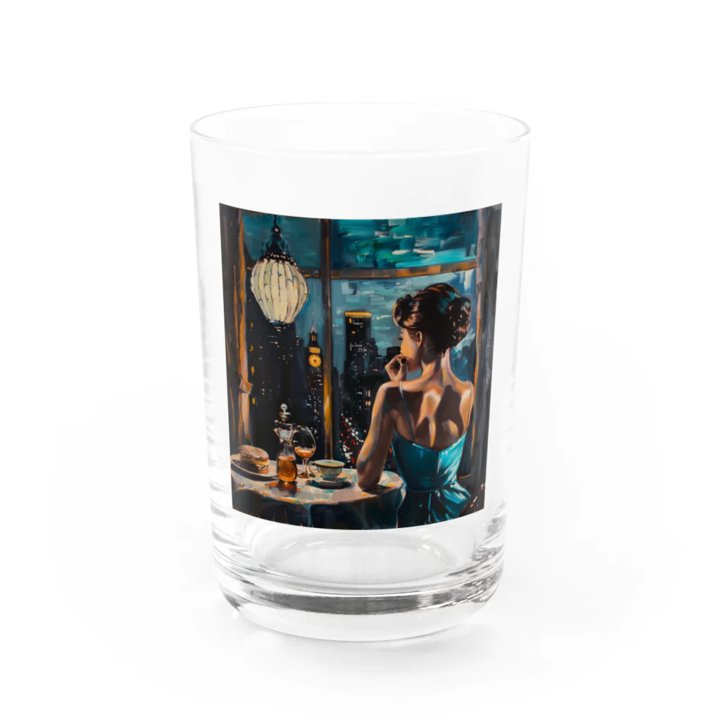 AQUAMETAVERSEの夕暮れ・寛ぎの時間　Tomoe bb 2712 Water Glass :front