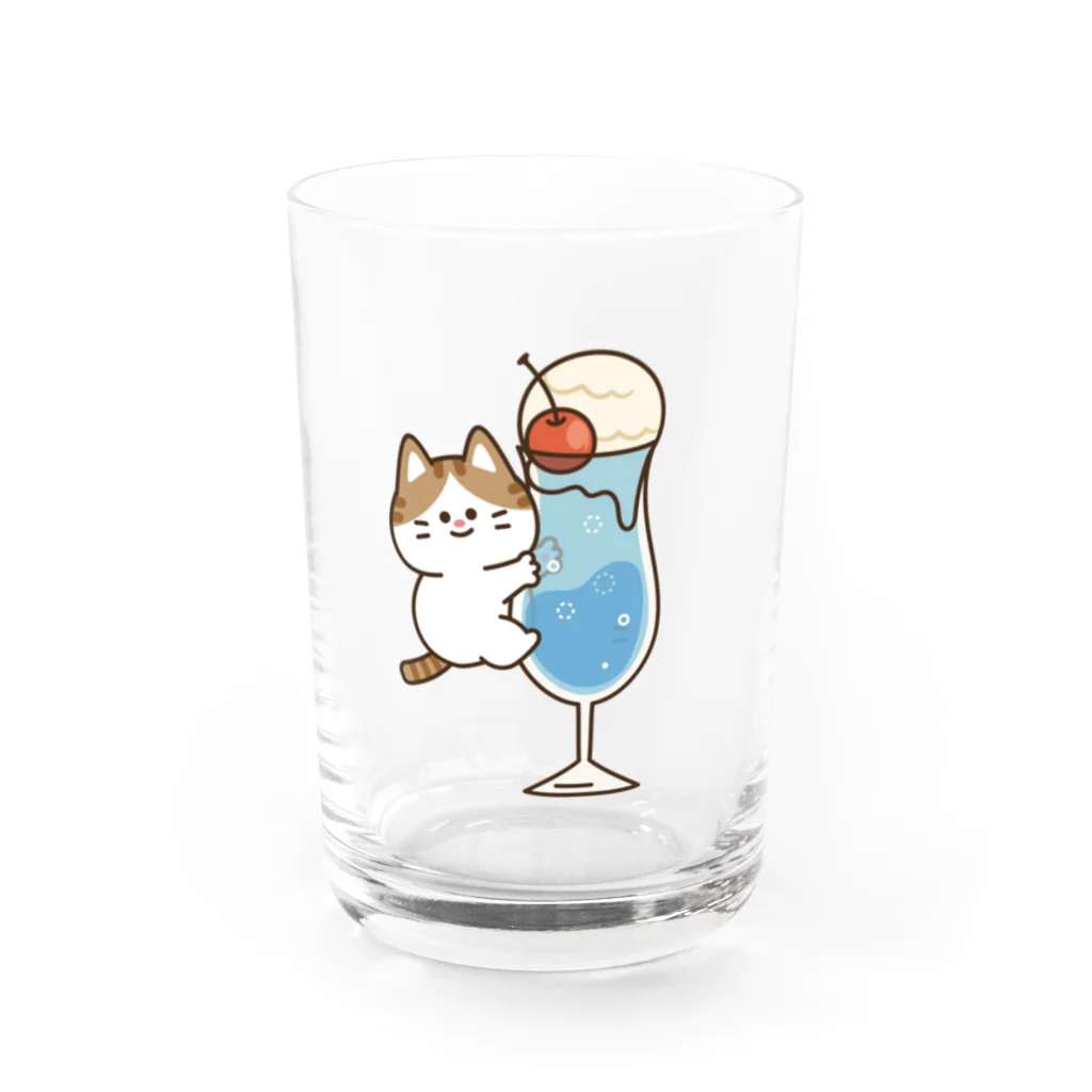 DECORのゆるかわにゃんこズ　クリームソーダver Water Glass :front