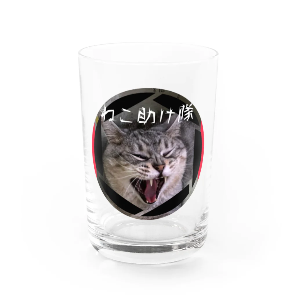 猫たすけ隊のねこ助け隊オリジナルグッズ Water Glass :front