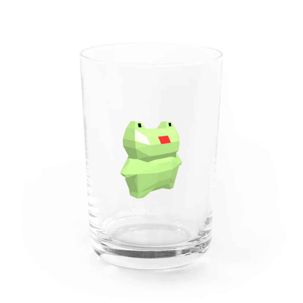 かえるのお店のポリゴンかえる Water Glass :front