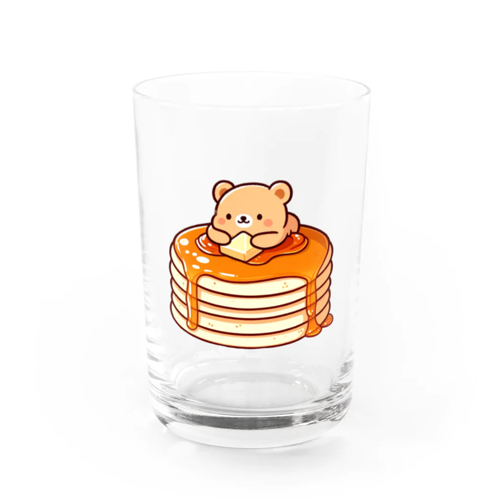Slabo+Kariiのホットケーキとクマさん Water Glass :front