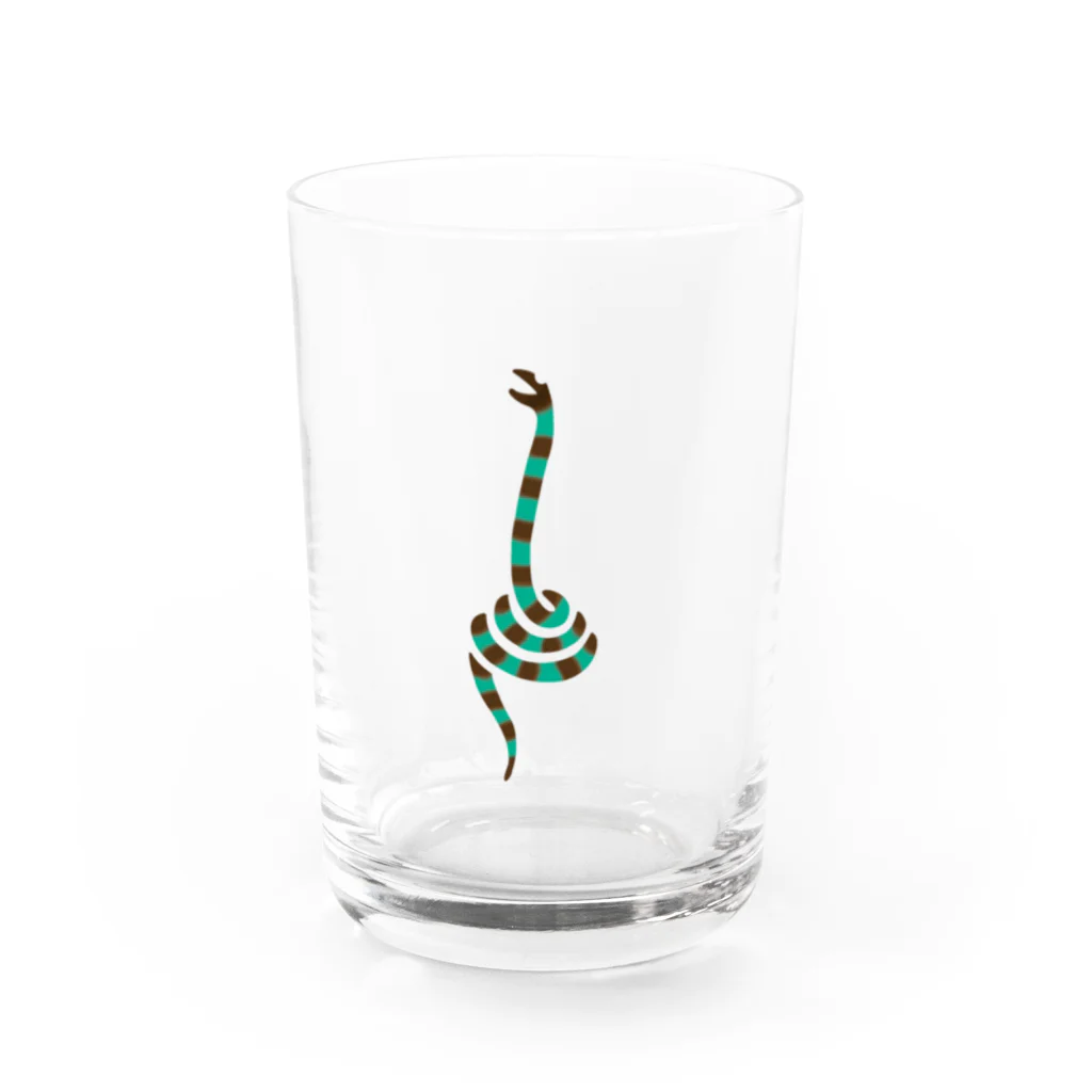 ツバメ堂のしましまのヘビ Water Glass :front