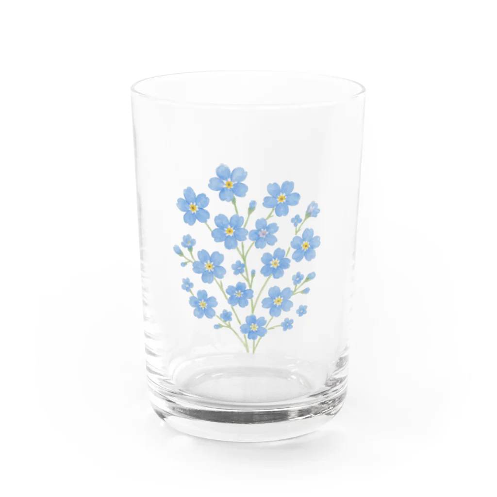pluieeの勿忘草の花束 Water Glass :front