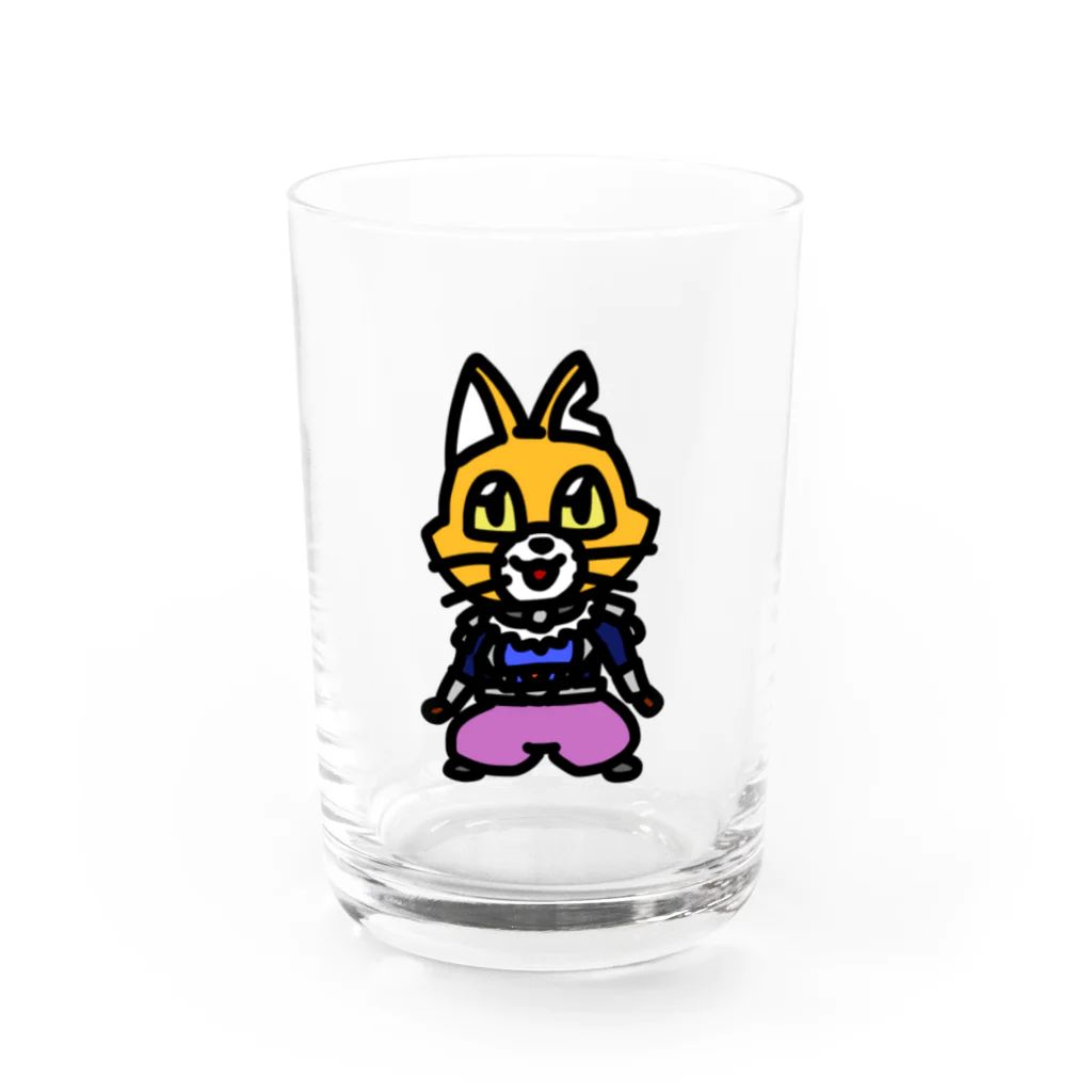 キャットＣのこうじょうけんがくのキャットＣ「棒立ち」 Water Glass :front