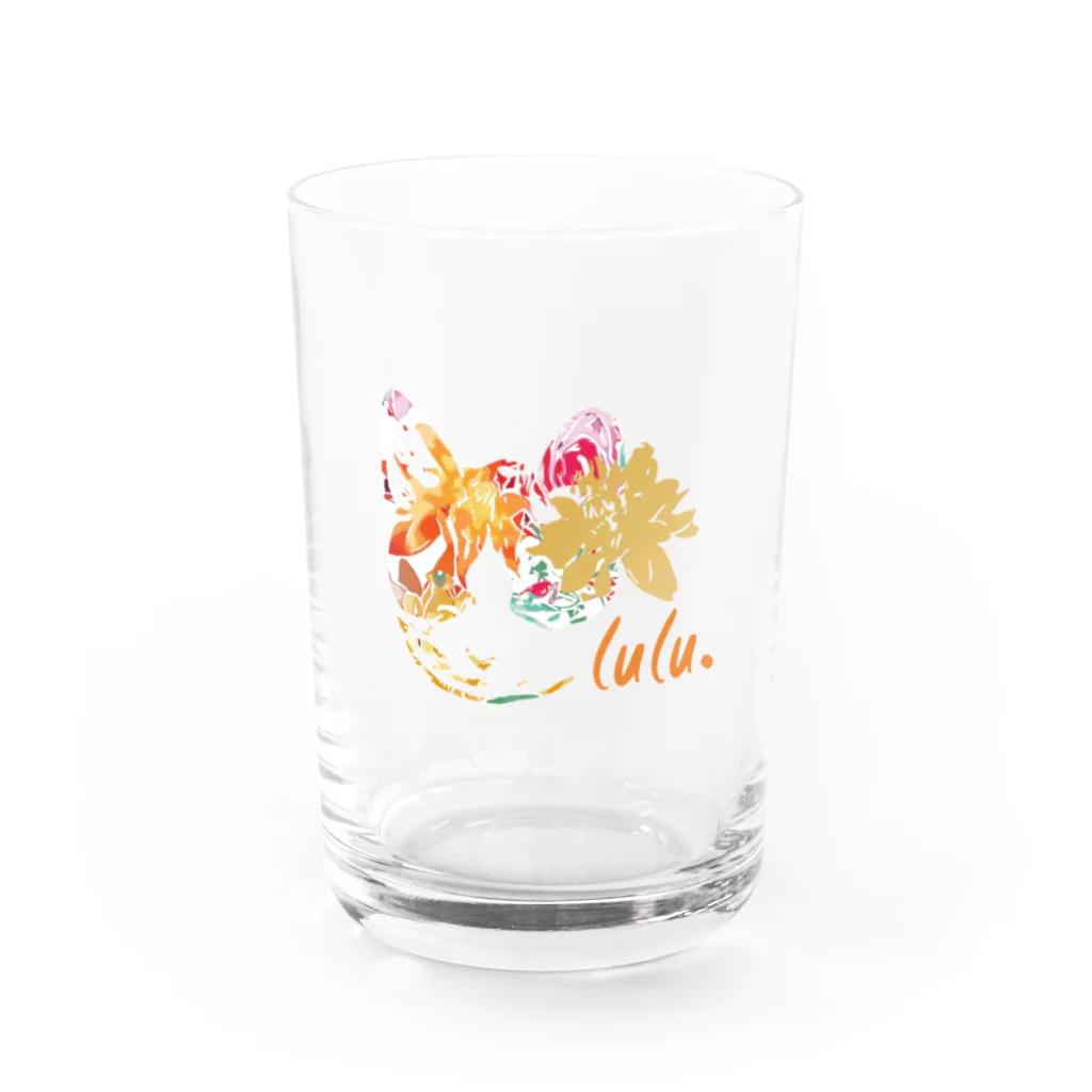 コヌイのアトリエの花とねこ Water Glass :front