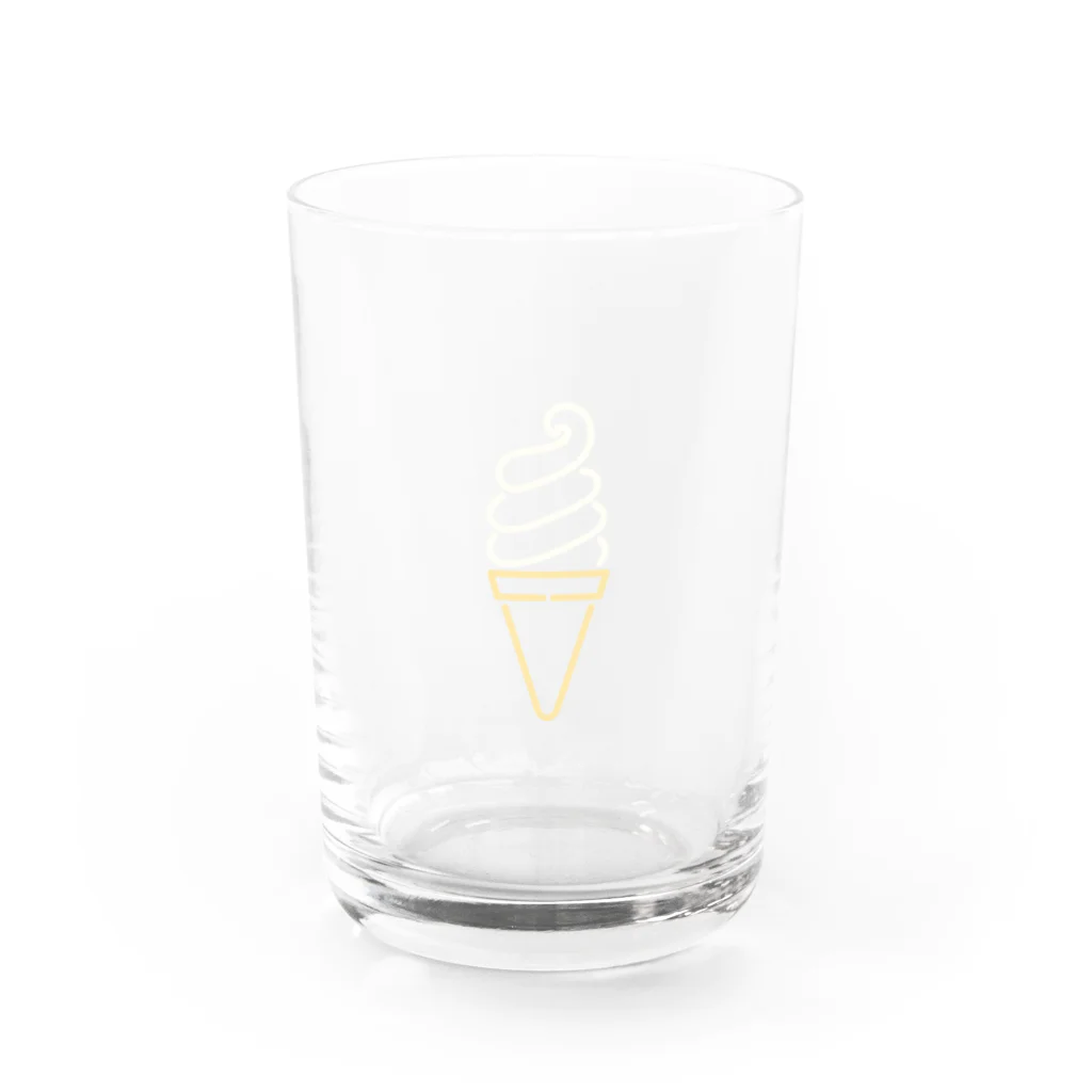 marinaのソフトクリーム（color） Water Glass :front