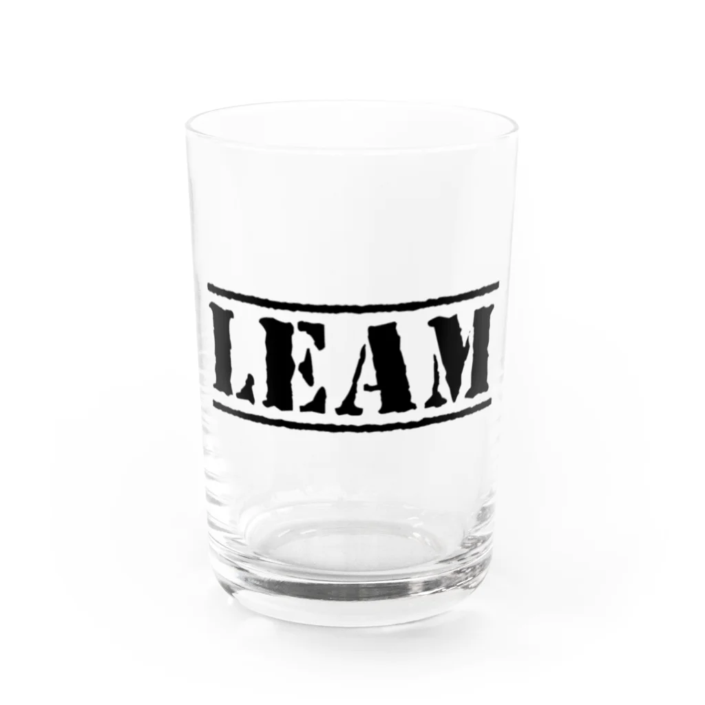 LeaMのLeaM枠付きデザイン Water Glass :front