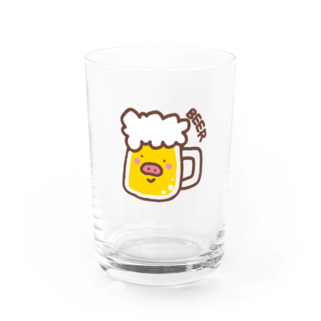 Peco Peco Boo&Carotte cocon❋のブタビール Water Glass :front