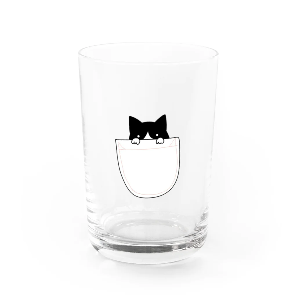 Non.のハチワレねこさん Water Glass :front