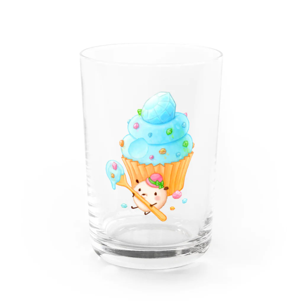 pocoehonのポコポコカップケーキ Water Glass :front