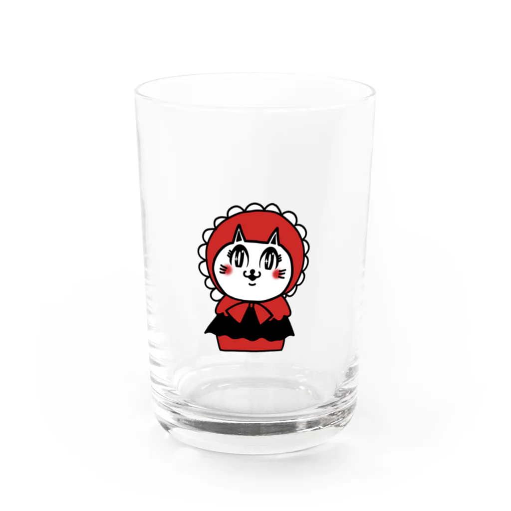 ねこのあかずきんちゃん Water Glass :front