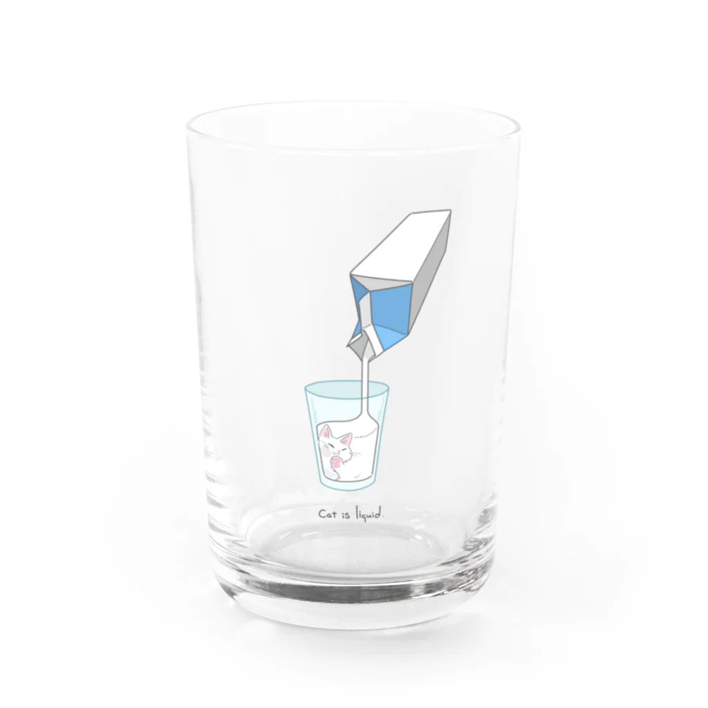 てばさきの猫は液体(カラーver.) Water Glass :front