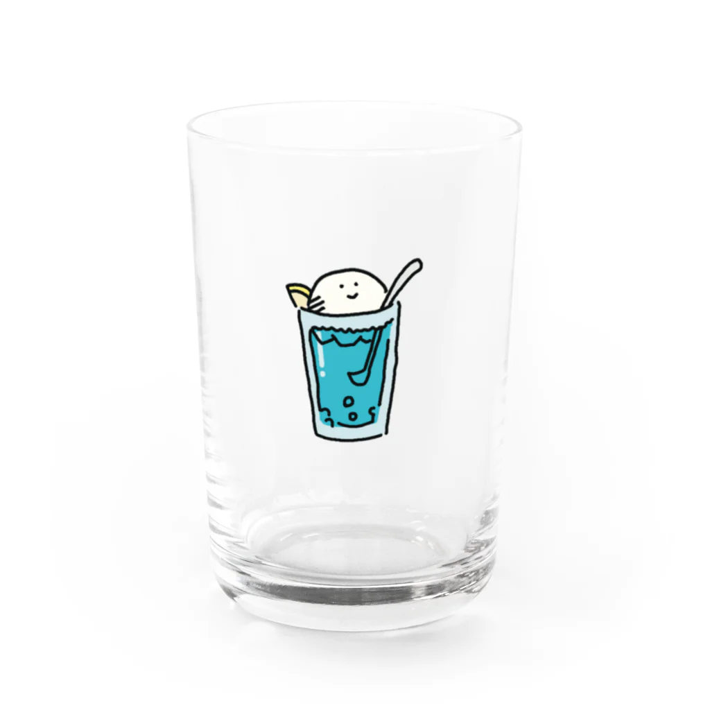 いそがしくてもメシのクリームソーダさん Water Glass :front