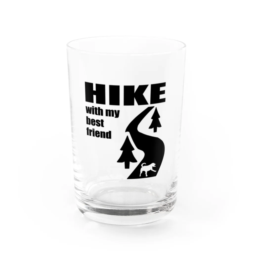 too muchの人間用のHIKE黒 Water Glass :front