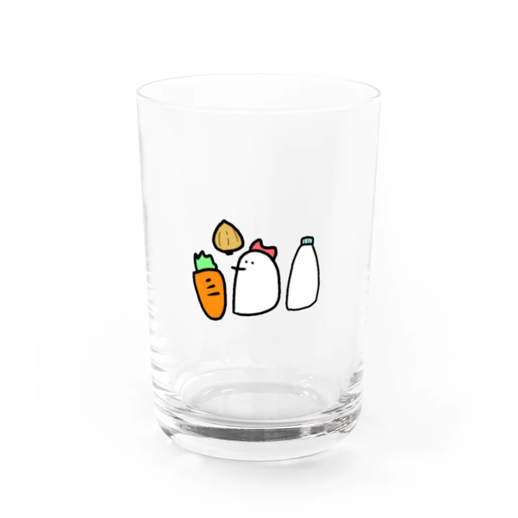 青魚クール便のなかよしこっこ  Water Glass :front