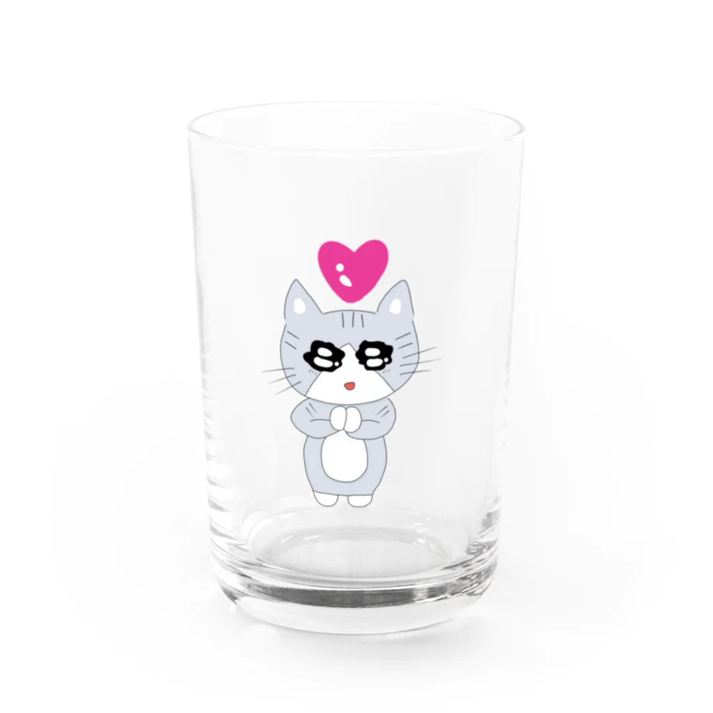 ねこねこねこ！のおねだりまるちゃん Water Glass :front