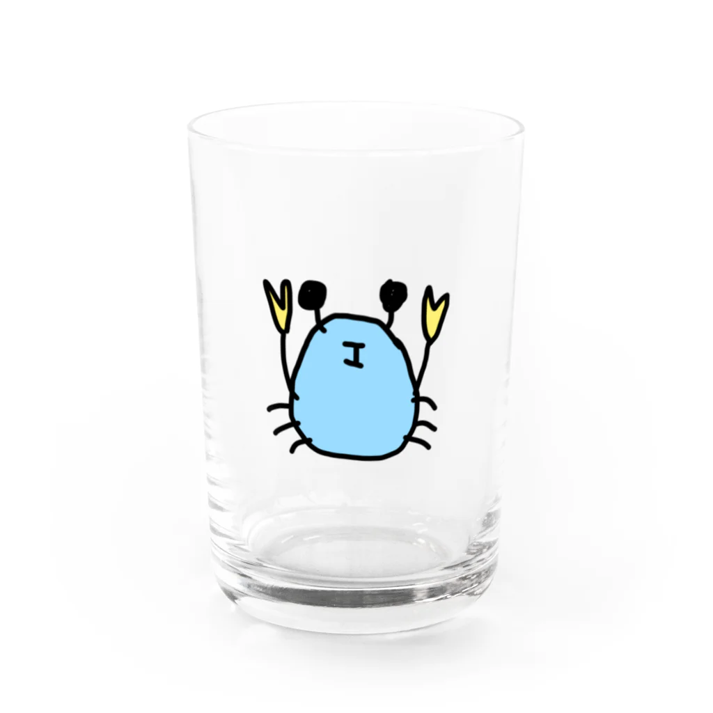 イカてゃのミナミコメツキガニ Water Glass :front