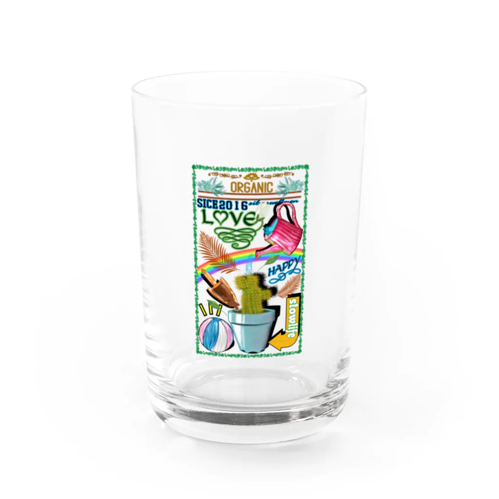 ＳＩＬＶＥＲＷＯＬＦＭＥＮmixculturedesinの2019、7月令和最初の夏・第一弾「HAPPYSUMMERDAYZ」」 Water Glass :front