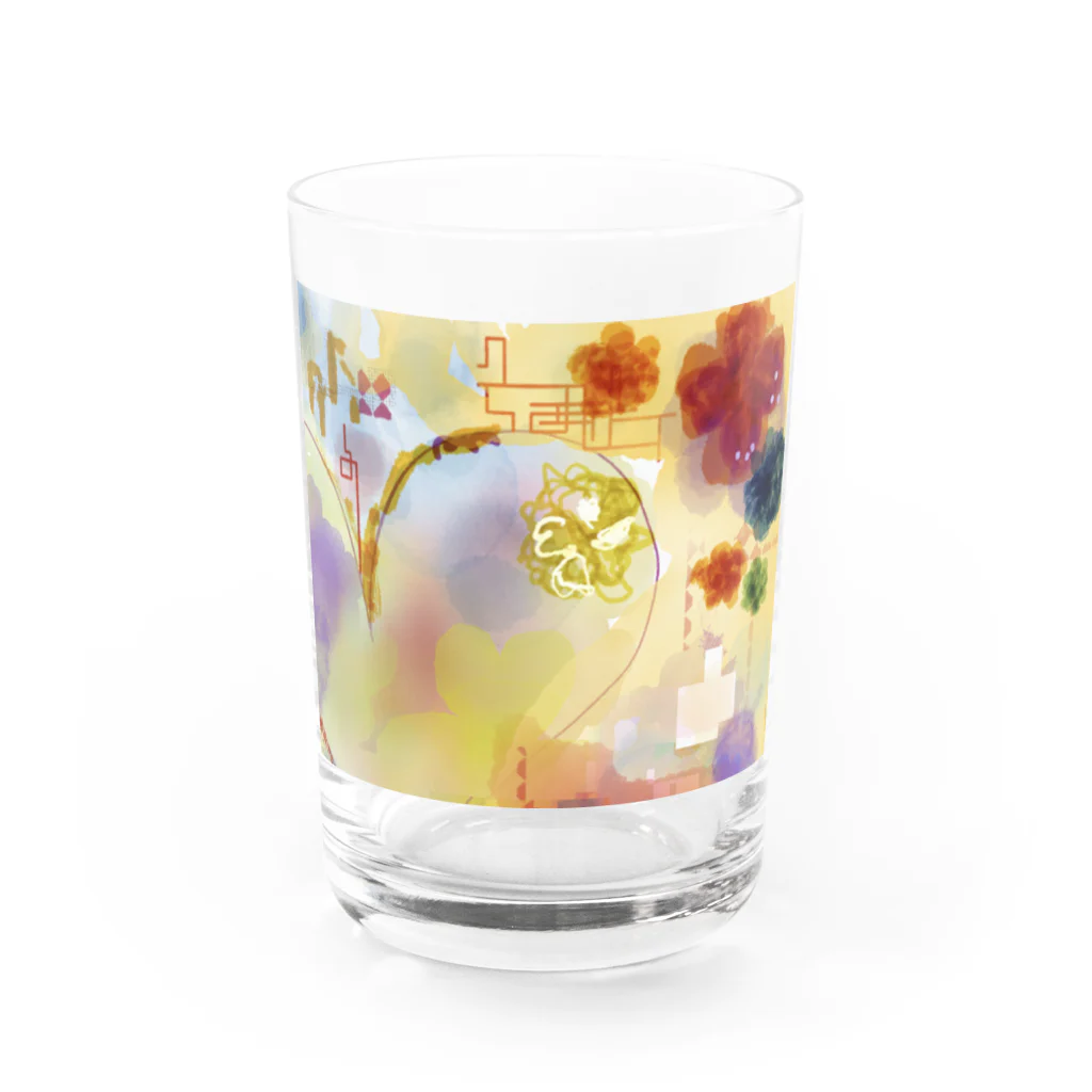 St.SKのFlowers heart Water Glass :front