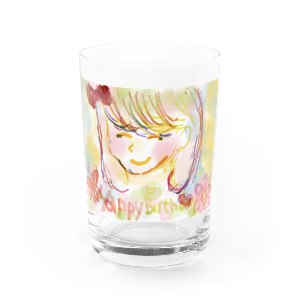 St.SKのHappy Birth Enjel Girl Water Glass :front