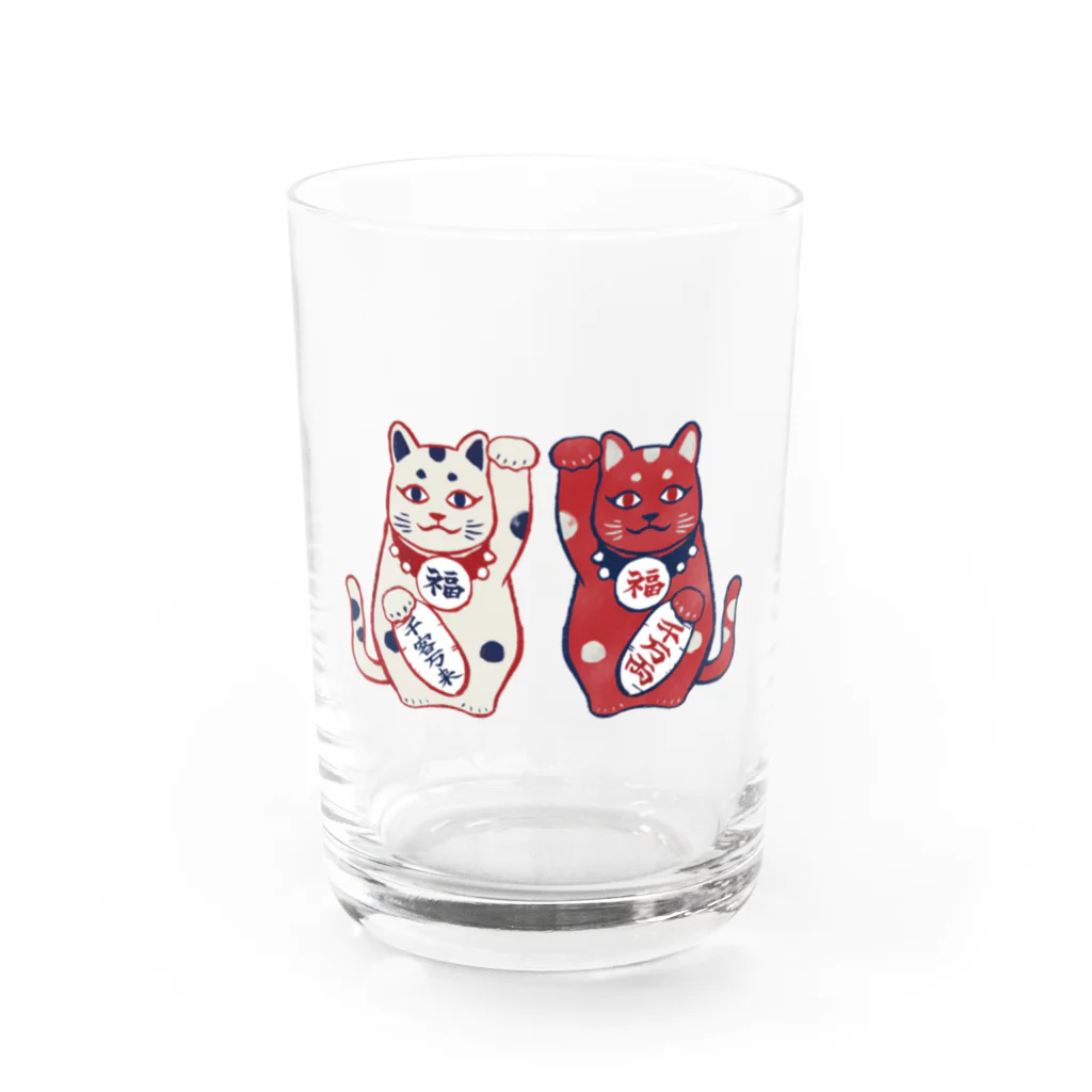 IZANAMI by Akane Yabushitaの【日本レトロ#01】招き猫 Water Glass :front