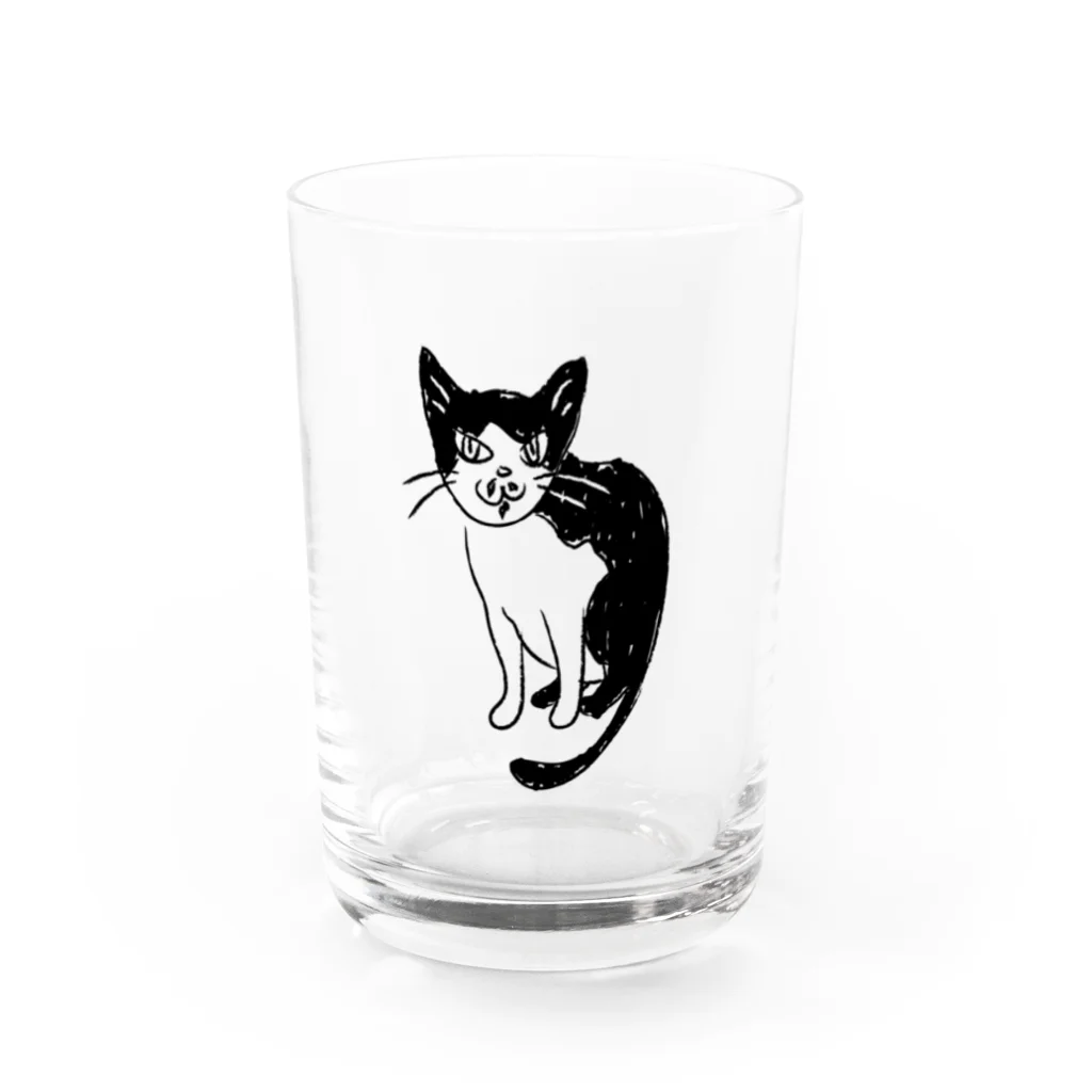 むしんちのニヒルな猫 Water Glass :front