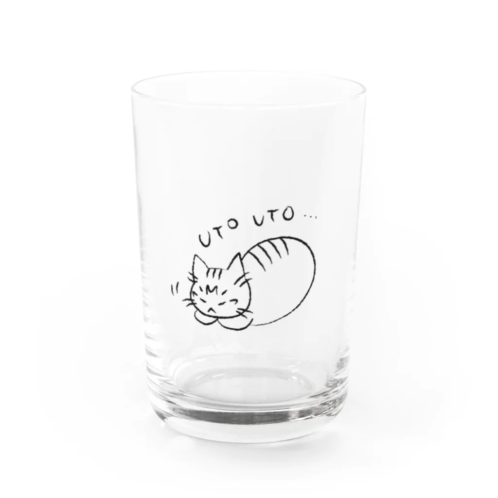 むしんちのうとうと猫 Water Glass :front