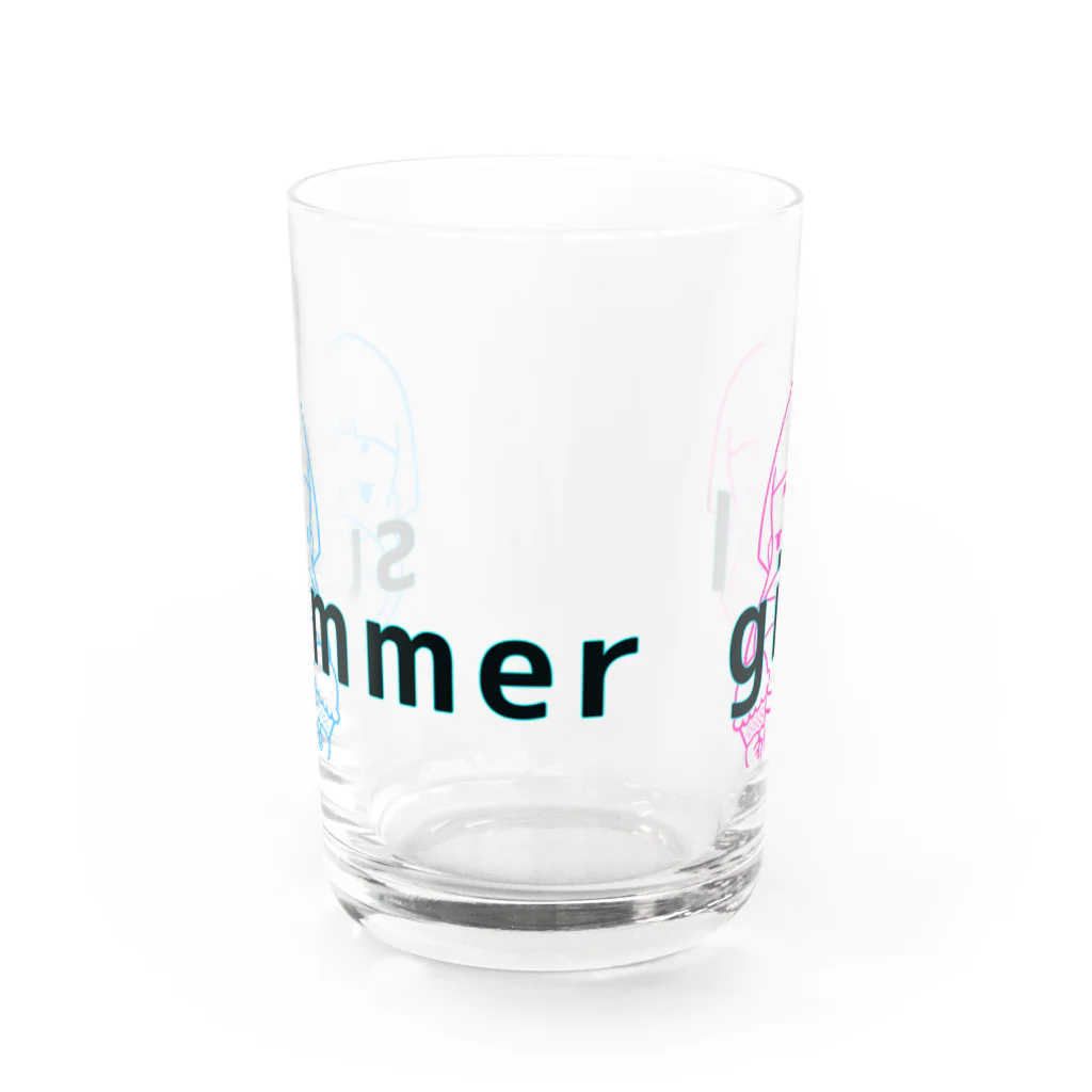 ミドリ ハナ@maro_coのsummer girl【両面ｱﾘ】 Water Glass :front