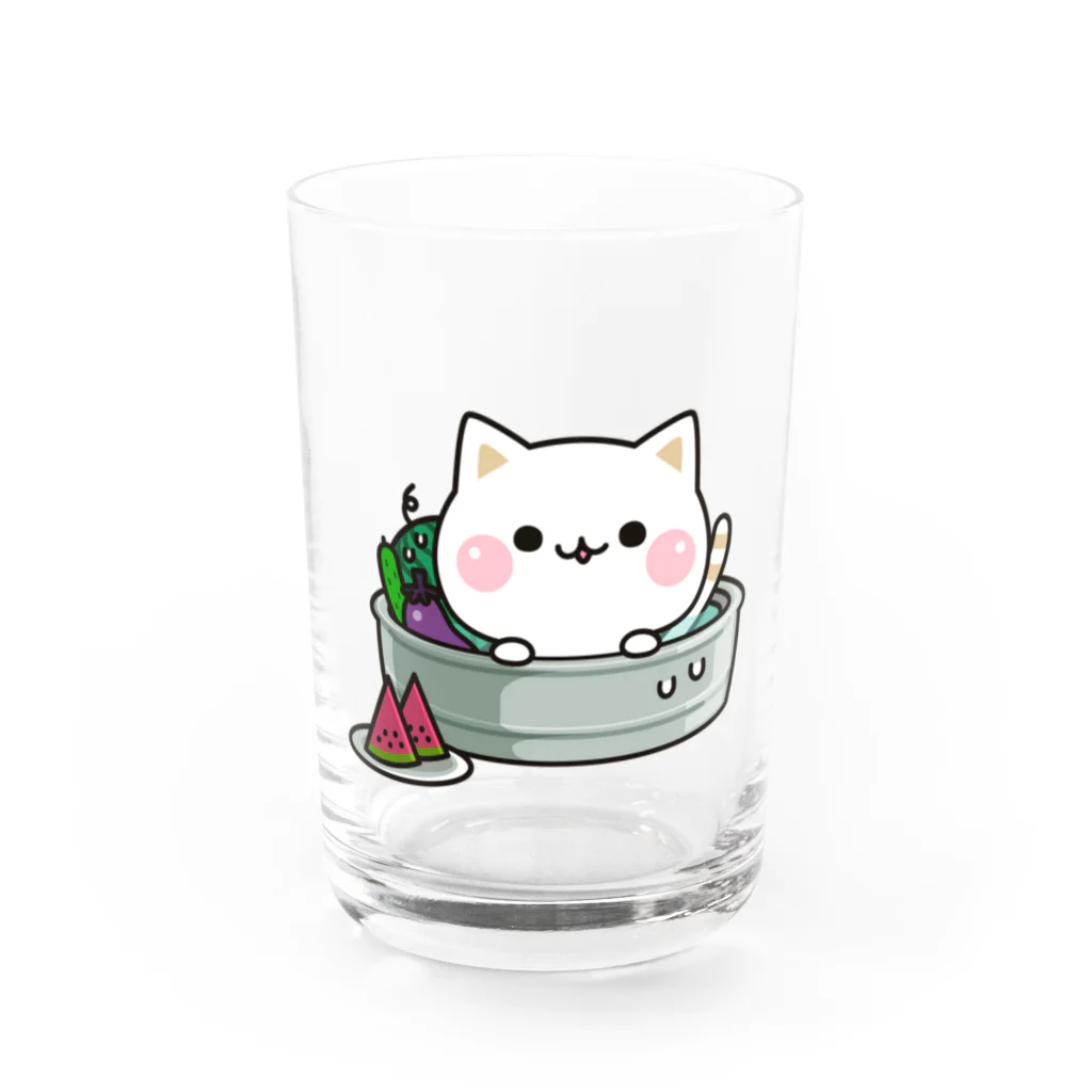 DECORの気づかいのできるネコ　夏ver. Water Glass :front