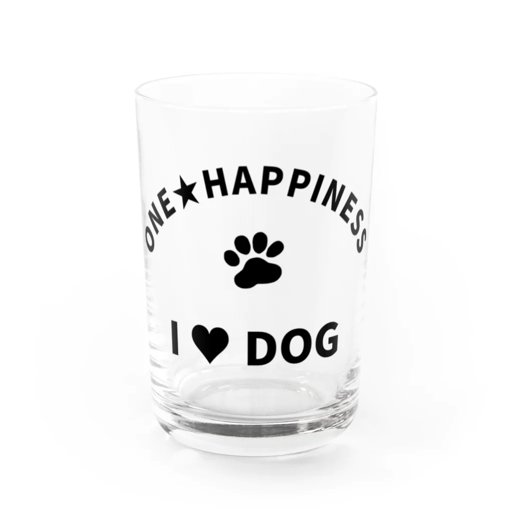 onehappinessのI LOVE DOG　ONEHAPPINESS Water Glass :front