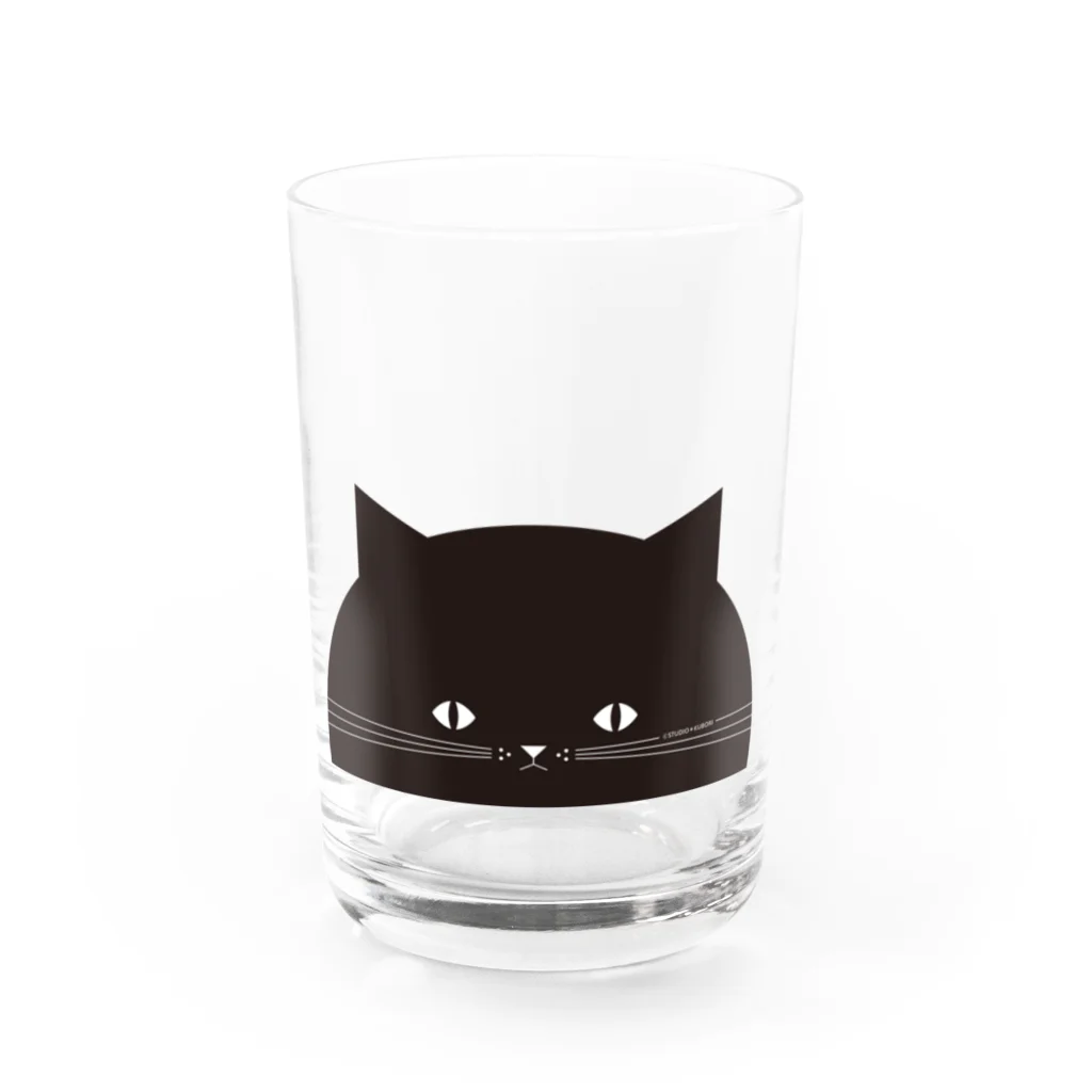 Arts&Crafts Muuののぞき見ねこ Water Glass :front