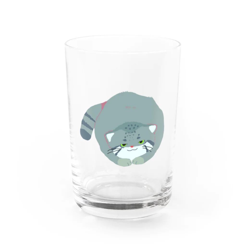 ちゃこぺん（SUZURI店）のマヌルネコさん Water Glass :front