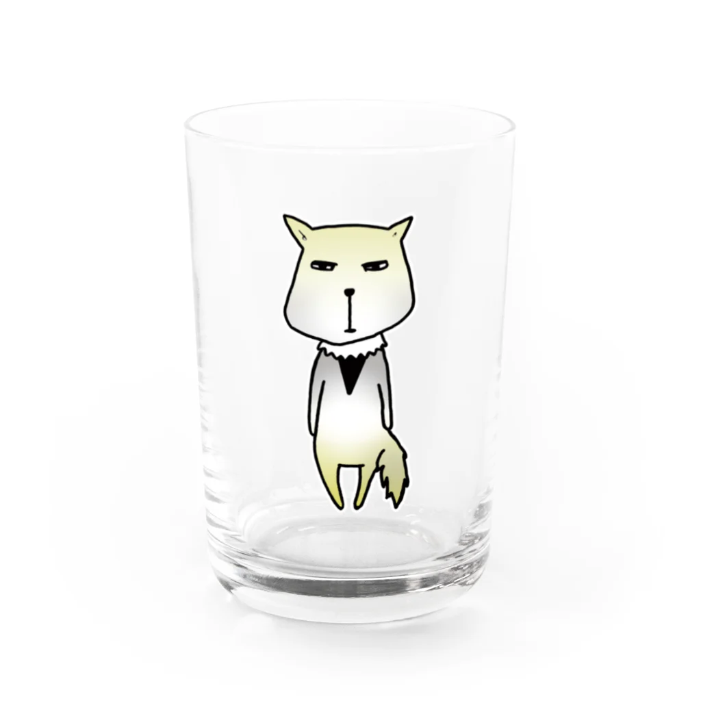 ぺちぺち工房 Pechi Pechi Atelierのちべっとすなぎつね Water Glass :front