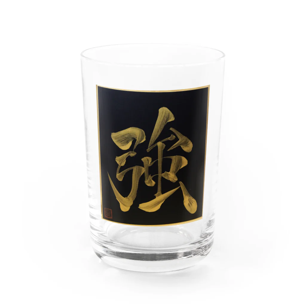 KANJI SHOPの強 tsuyoi strong Water Glass :front