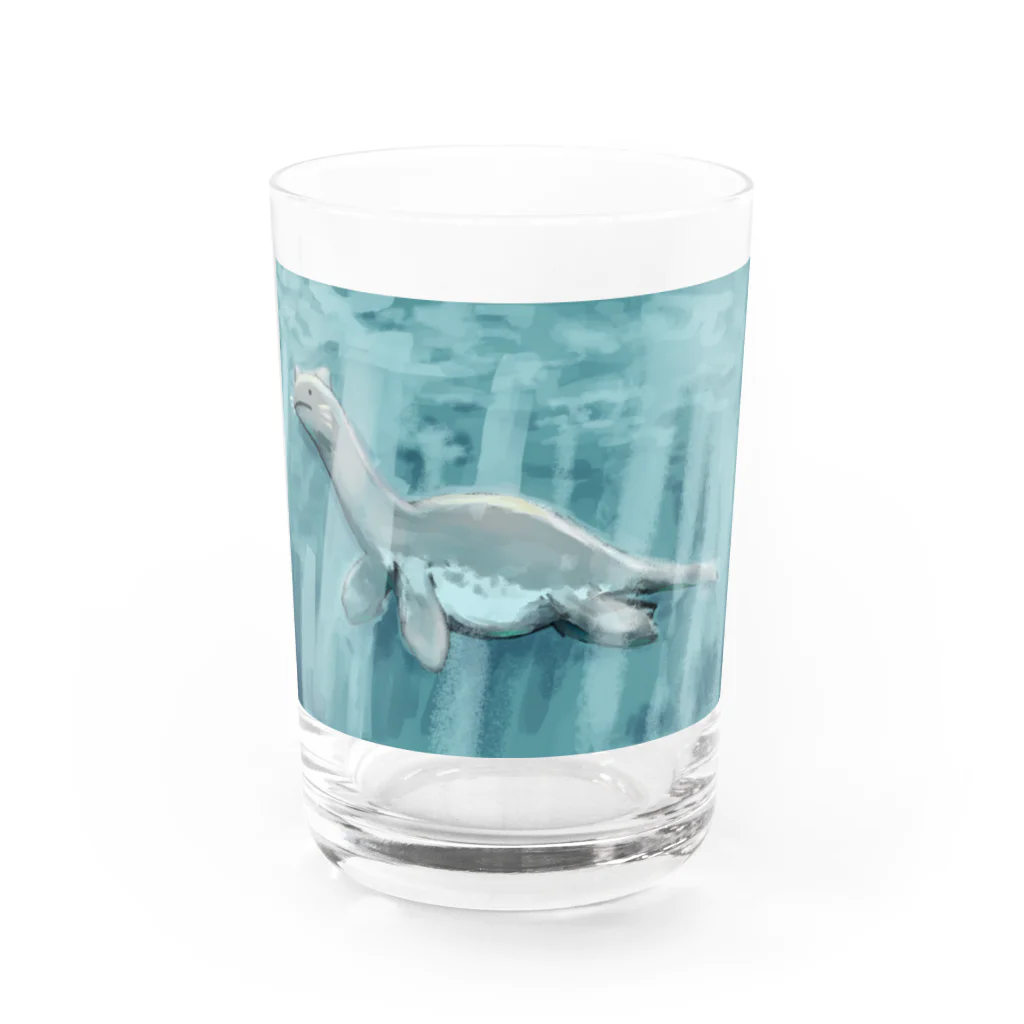 華氏-20°の猫耳恐竜 Water Glass :front