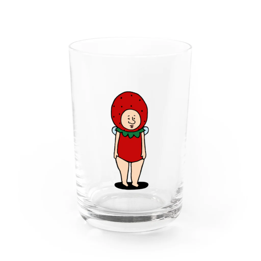 【Yuwiiの店】ゆぅぅぃーのいちごの妖精さん　ひとり Water Glass :front