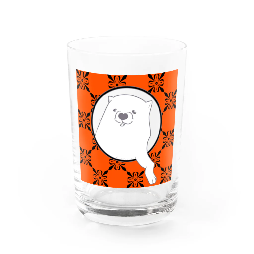 mugioのあの犬/クロム(柿色) Water Glass :front