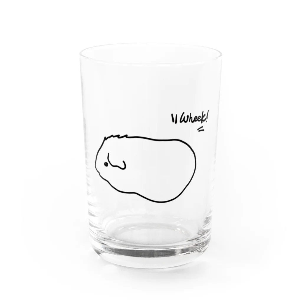 hiromimのguineapig “Wheek！” Water Glass :front