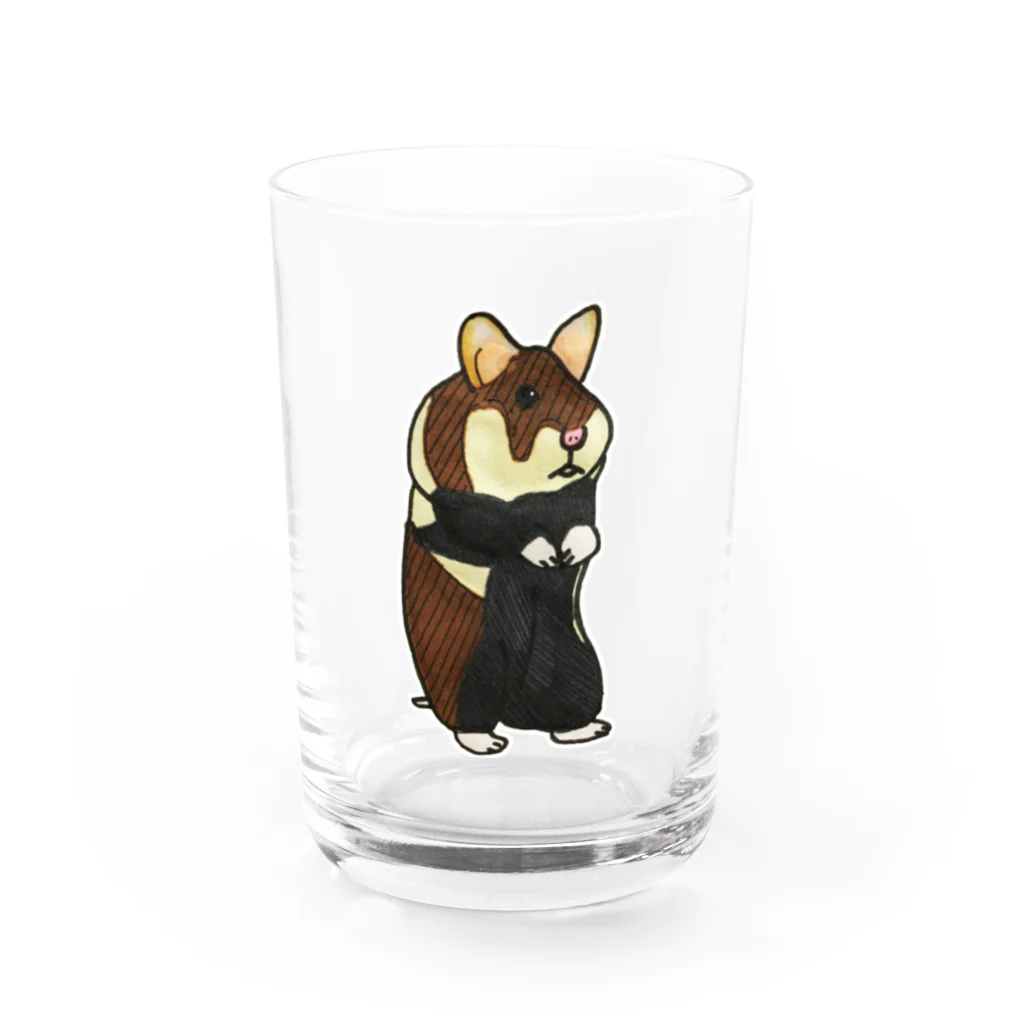 ぺちぺち工房 Pechi Pechi Atelierのクロハラハムスター Water Glass :front