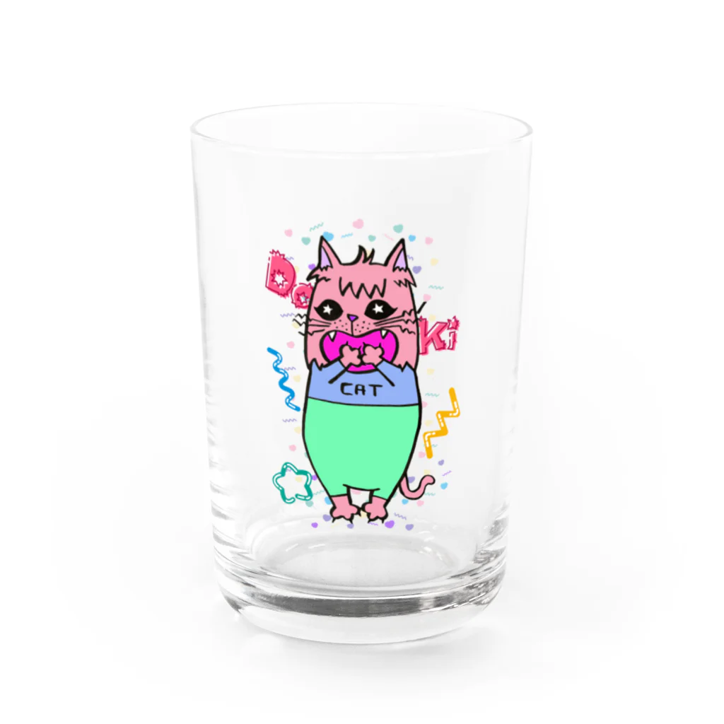 tottoのDokiっとキャット(ピンク) Water Glass :front