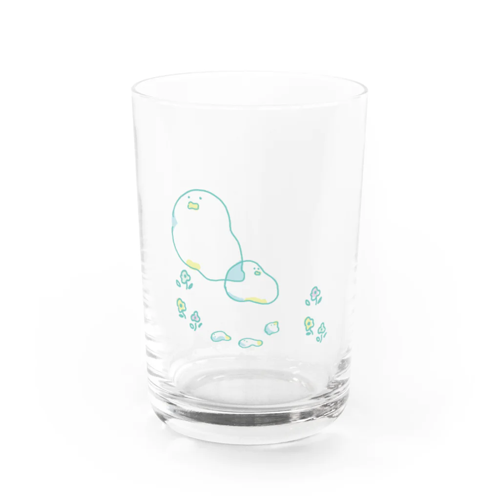 UWABA-MEのメッセージ Water Glass :front