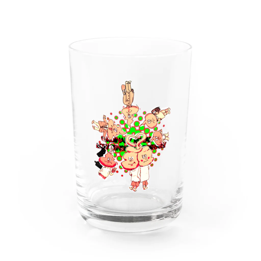 脳味噌晃のお店の糞T Water Glass :front