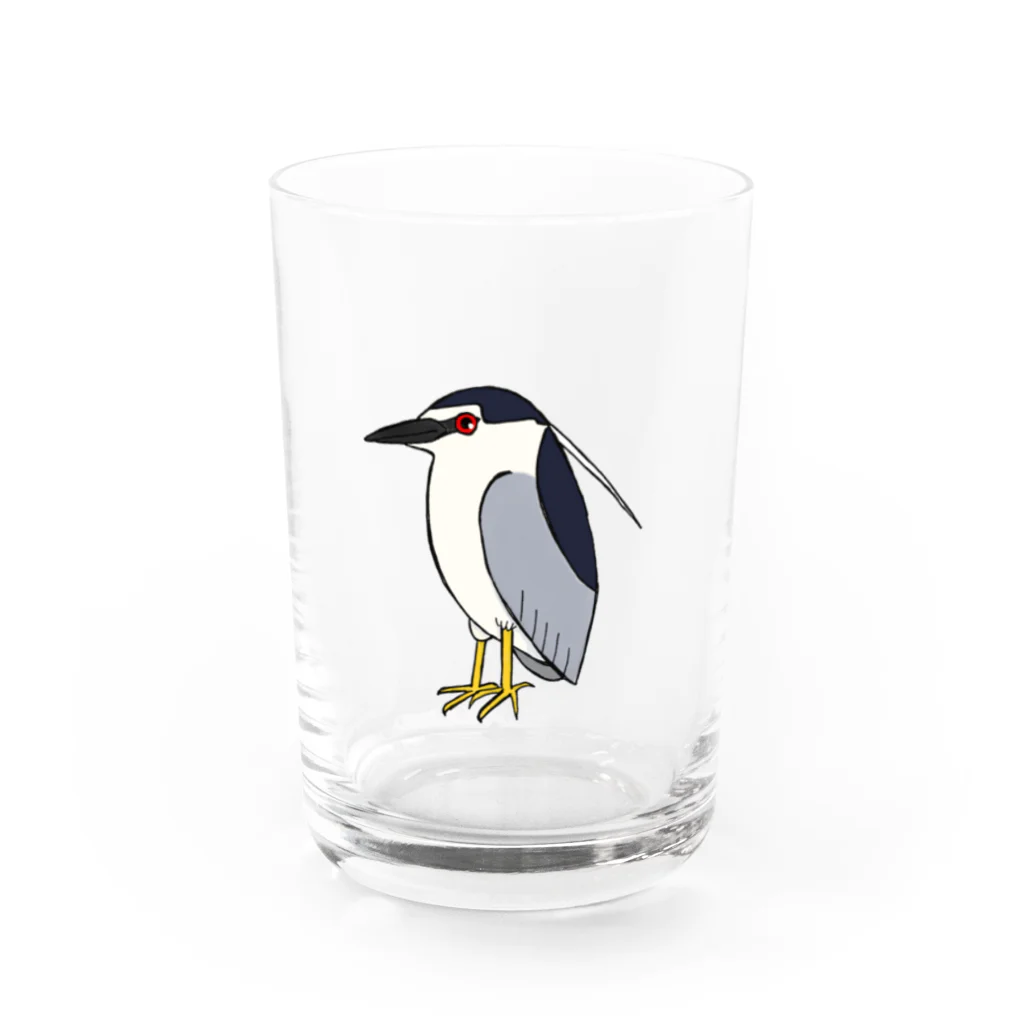 minatoriのゴイサギさん Water Glass :front