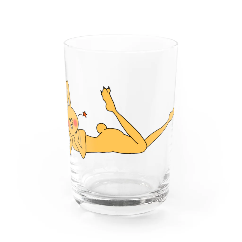 lililililのきゃぴっとうさぎさん Water Glass :front