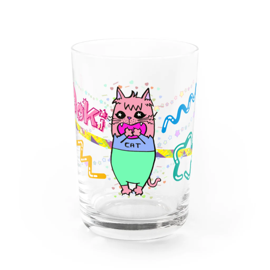 tottoのDokiっとキャット(ピンク)  Water Glass :front